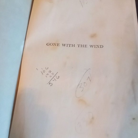 Gone with the Wind Margaret Mitchell 1955 Edition 68th Printing Hardcover - Picture 6 of 15